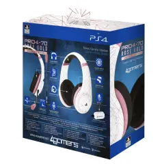 4GAMERS PS4 Rose-Gold Abstract White gaming slušalke