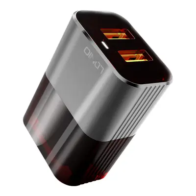 KOMPLET ADAPTER LDNIO A22 220V 2X USB, MAX 2,4A + USB C KABEL