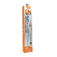 LDNIO LS392 2M 2,4A lightning kabel črno rdeč