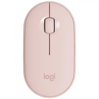 LOGITECH Pebble M350, brezžična miška, roza