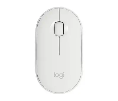 LOGITECH Pebble M350, brezžična miška, bela