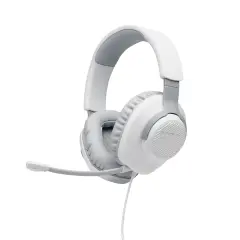 JBL Quantum 100 bele žične gaming slušalke