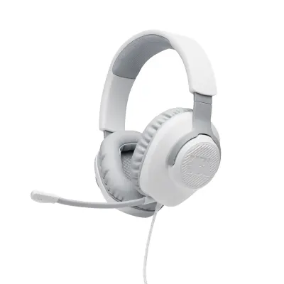 JBL Quantum 100 bele žične gaming slušalke