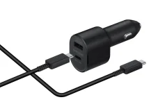SAMSUNG avtopolnilec z dvojnimi vrati USB A 15W in Type C 4 W + kabel Type C to Type C