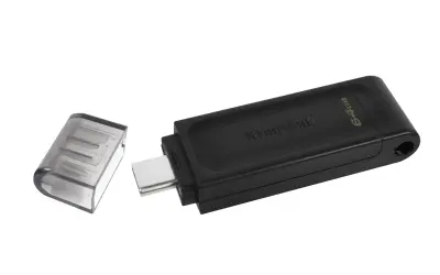 KINGSTON 64GB DT70, 3.2 Gen1, plastičen, s pokrovčkom USB-C ključek