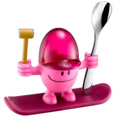 WMF 616687400 MCEGG roza podstavek za jajce z žličko