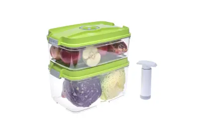 STATUS Set vakuumskih posod 5-delni, večji, zelen