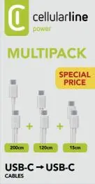 MULTIPACK USB-C NA USB-C KABLI