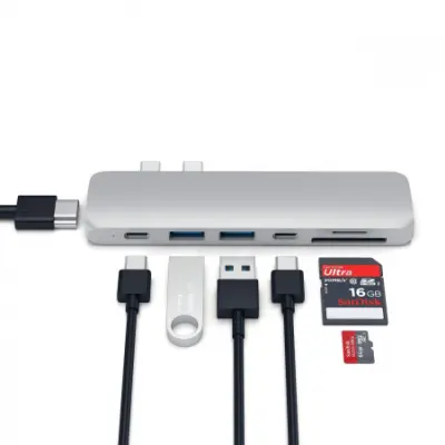 Satechi Aluminium Type-C PRO Hub (HDMI 4K,PassThro