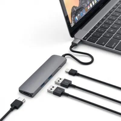Satechi Aluminum SLIM Typ e-C MultiPort Adapter (HD