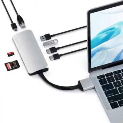Satechi Type-C Dual Multi imedia Adapter - Silver