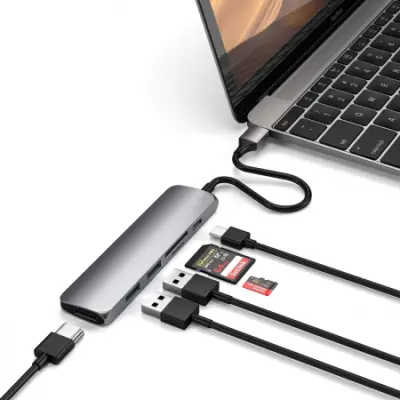 SATECHI Type-C Slim Multimedia Adapter V2 - Space priklopna postaja