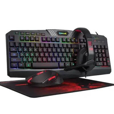 REDRAGON S101-BA-2 4v1 Combo žična tipkovnica + miška + podloga za miško + slušalke (komplet)