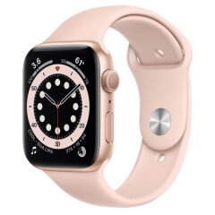 APPLE Watch S6 GPS, 44mm Gold Aluminium Pink Sand Sport Band - Regular pametna ura