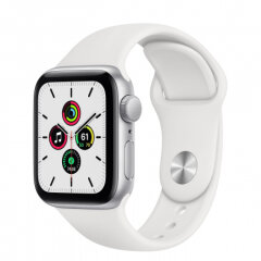 APPLE Watch SE GPS, 40mm Silver Aluminium White Sport Band pametna ura