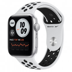 APPLE Watch Nike SE GPS, 44mm Silver Aluminium Black Nike Sport Band pametna ura