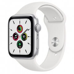 APPLE Watch SE GPS, 44mm Silver Aluminium White Sport Band pametna ura