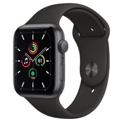 APPLE Watch SE GPS, 44mm Space Gray Aluminium Black Sport Band pametna ura