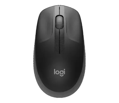 LOGITECH M190, brezžična miška, črna