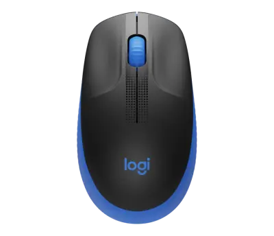 LOGITECH M190, brezžična miška, modra