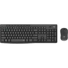 LOGITECH MK295 Silent Wireless Combo, brezžični komplet tipkovnice in miške, grafitna