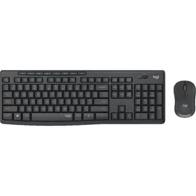 LOGITECH MK295 Silent Wireless Combo, brezžični komplet tipkovnice in miške, grafitna