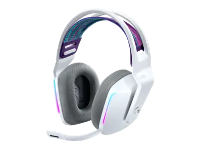 LOGITECH G733 Lightspeed, brezžične gaming slušalke, bele