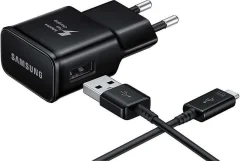 SAMSUNG 15W hitri potovalni polnilnik + TYPE-C USB kabel črn