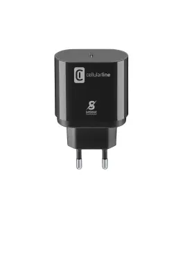CELLULAR LINE USB-C 25 W (temno siv) hišni polnilec