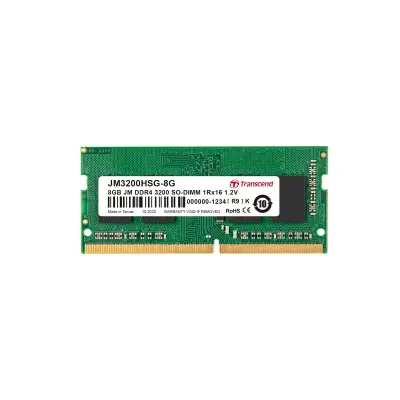 RAM SODIMM DDR4 8GB PC3200 Transcend, JetRam, CL22, 1Rx16, 1Gx16