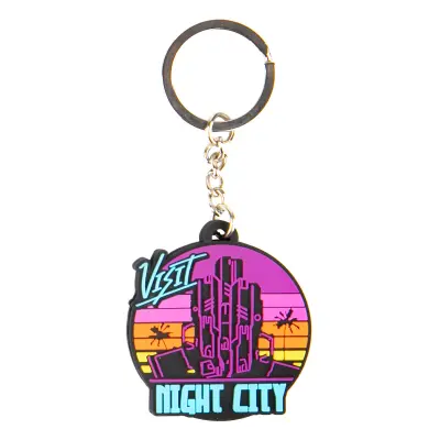 JINX Cyberpunk 2077 Visit Night City PVC Obesek za ključe MultiColor