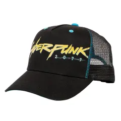 JINX CYBERPUNK 2077 CYBERPUNKER TRUCKER KAPA S šILTOM BLACK/BLUE