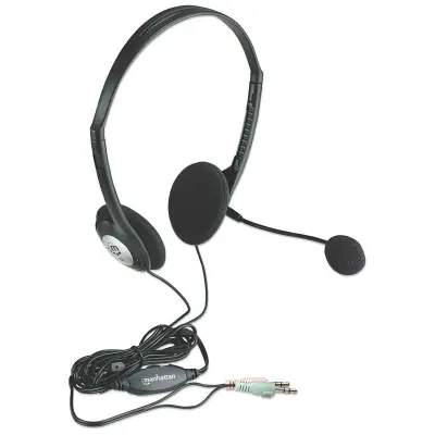MANHATTAN Stereo 3,5mm žične slušalke z mikrofonom