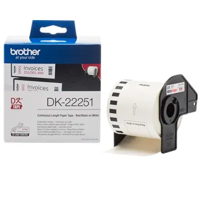 Brother DK22251 Neskončne nalepke 2-barvni tisk