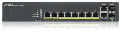 ZYXEL GS2220-10HP 8-port GbE L2 PoE+ Switch (180W)