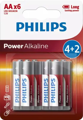 PHILIPS BATERIJA AA - POWER ALKALINE BLISTER 4 KOS (LR6)