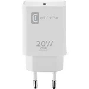 Hišni polnilec Iphone 20W type-c, bel, CellularLine