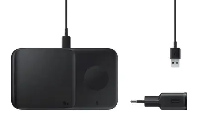 BREZŽIČNA POLNIL. POSTAJA 9W DUO KABEL TYPE-C ČRNA