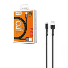 LDNIO LIGHTNING APPLE USB KABEL 2M - čRNE BARVE