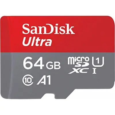 SanDisk Ultra microSDXC 64GB + SD Adapter 120MB/s A1 Class 10 UHS-I