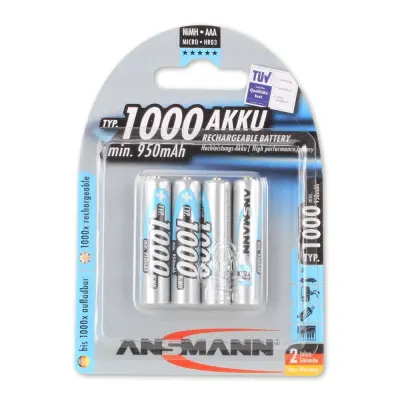 NIMH MICRO 4AAA 1000MAH ANSMANN /