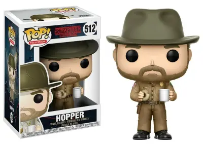 FUNKO POP! VINYL: Stranger Things: Hopper With Donut figura