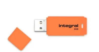 INTEGRAL NEON 8GB USB 2.0 spominski ključek - oranžen
