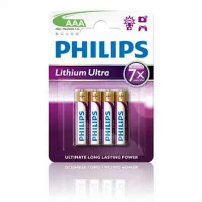 PHILIPS BATERIJA AAA - LITHIUM ULTRA BLISTER 4 KOS (LR3)