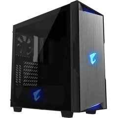 Gigabyte AC300G GLASS USB-C USB 3.1 Gen2 ATX AORUS RGB osvetljeno ohišje, črno