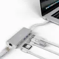 GOOBAY USB-C / RJ45 + HDMI + 2x USB 3.0 + USB-C + SD reža srebrn multi - adapter