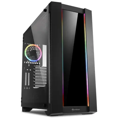 SHARKOON ELITE SHARK CA20 0G RGB fullATX okno gaming črno ohišje