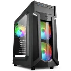 SHARKOON VG6-W RGB midiAT X okno črno ohišje