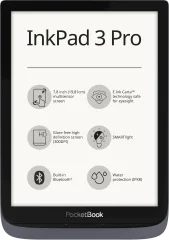 POCKETBOOK InkPad 3 Pro metalik E-bralnik siv