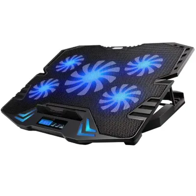 EWENT EW1259 5x tih ventilator 2x USB hladilno stojalo za prenosnik do 43,9 cm (17,3")